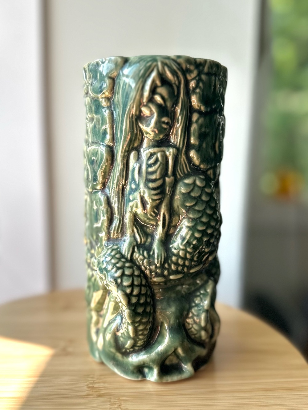 Tiki Farm “Griselda” Zombie Mermaid Cup - Black Lagoon (First Edition Green)